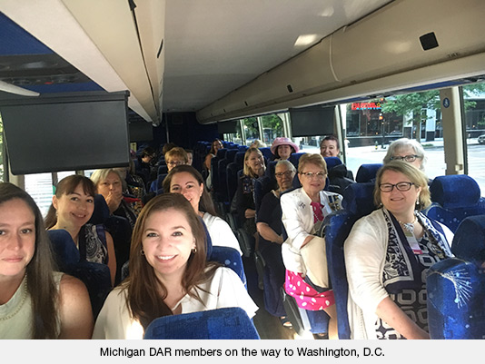 Michigan DAR members on the way to Washington, D.C.