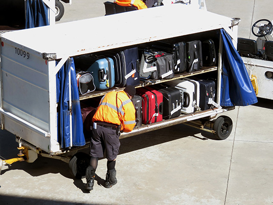 Luggage in cart
